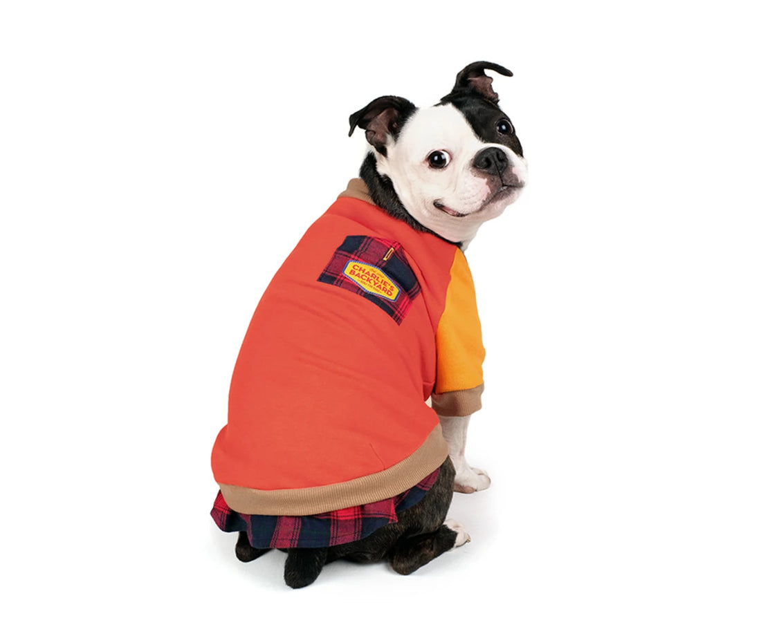 Plaid Layered Jake Sweatshirt - Red (-13.5kg)