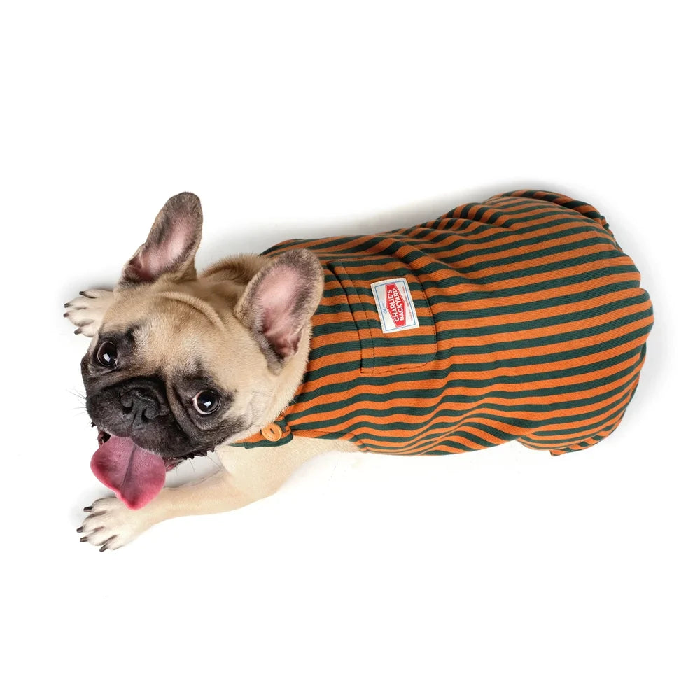 Retro Striped Overalls - Brown (-13.5kg)