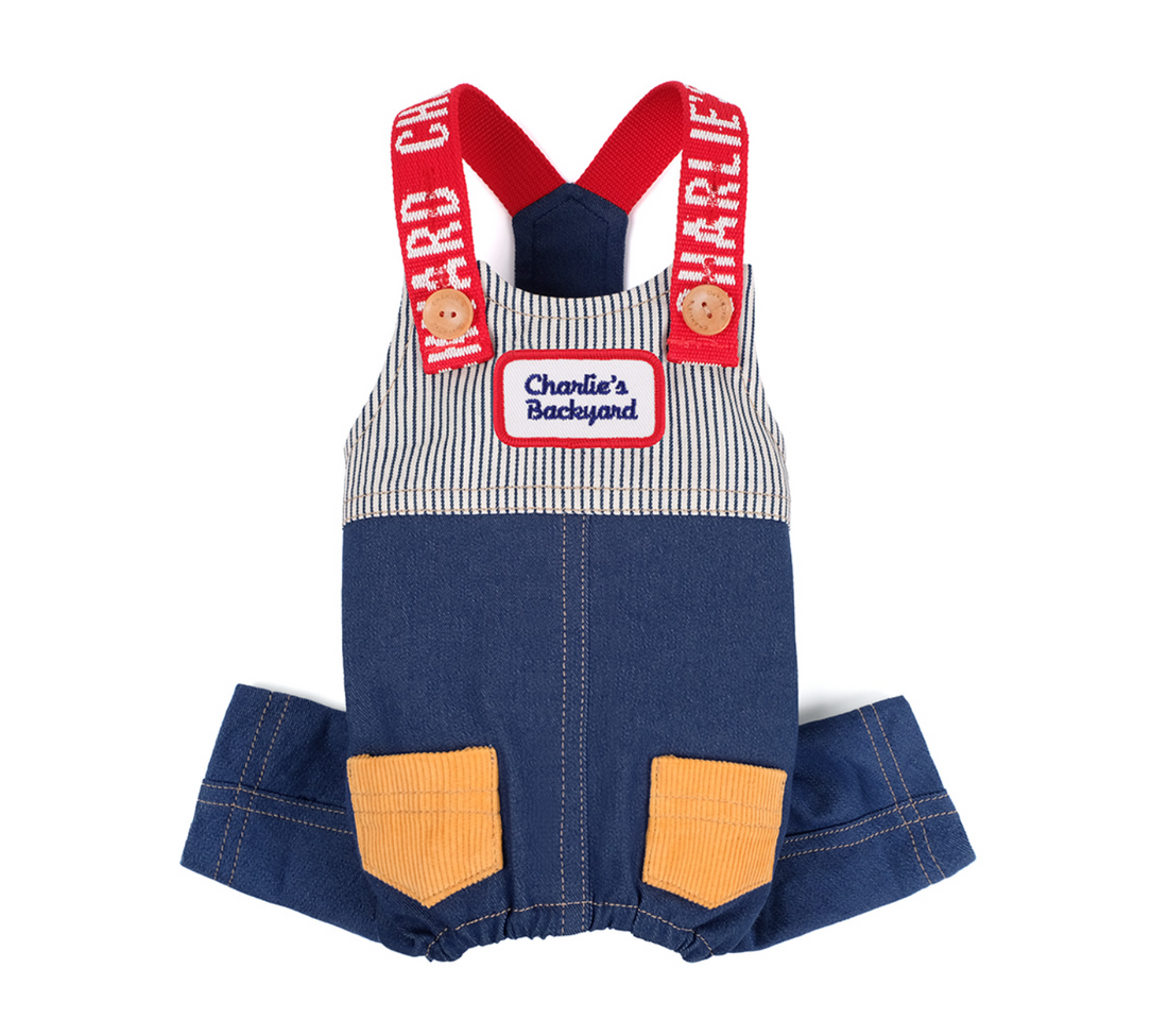 Camping Letter Suspender Overall - Denim (-13.5kg)